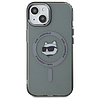 Karl Lagerfeld KLHMP15SHLSCHK iPhone 15 6.1" fekete/fekete keménytok IML Metal Choupette Head MagSafe