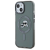 Karl Lagerfeld KLHMP15SHLSKCK iPhone 15 6.1" fekete/fekete keménytok IML Metal Karl&Choupette Head MagSafe