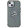 Karl Lagerfeld KLHMP15SHLSKCK iPhone 15 6.1" fekete/fekete keménytok IML Metal Karl&Choupette Head MagSafe