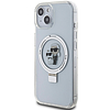 Karl Lagerfeld KLHMP15SHMRSKCH iPhone 15 / 14 / 13 6.1" fehér/fehér keménytok Gyűrűtartó Karl&Choupette MagSafe