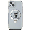 Karl Lagerfeld KLHMP15SHMRSKCH iPhone 15 / 14 / 13 6.1" fehér/fehér keménytok Gyűrűtartó Karl&Choupette MagSafe