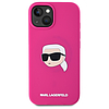 Karl Lagerfeld KLHMP15SSKHPPLF iPhone 15 6.1" fukszia keménytok szilikon Karl Head mintával, MagSafe