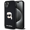 Karl Lagerfeld KLHMP15SSKHPPLK iPhone 15 6.1" fekete/fekete keménytok Szilikon Karl Head Print MagSafe