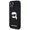 Karl Lagerfeld KLHMP15SSKHPPLK iPhone 15 6.1" fekete/fekete keménytok Szilikon Karl Head Print MagSafe