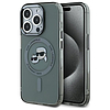 Karl Lagerfeld KLHMP15XHLSKCK iPhone 15 Pro Max 6.7" fekete/fekete keménytok IML Metal Karl&Choupette Head MagSafe