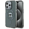 Karl Lagerfeld KLHMP15XHLSKIK iPhone 15 Pro Max 6.7" fekete/fekete keménytok IML Metal Karl Head MagSafe