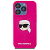 Karl Lagerfeld KLHMP15XSKHPPLF iPhone 15 Pro Max 6.7" fukszia keménytok szilikon Karl Head mintával MagSafe