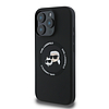 Karl Lagerfeld KLHMP16LSKCHTCK iPhone 16 Pro 6.3" fekete/fekete keménytok Szilikon Karl&Choupette fejek MagSafe