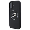 Karl Lagerfeld KLHMP16SSKCHTCK iPhone 16 6.1" fekete/fekete keménytok Szilikon Karl&Choupette MagSafe fejhallgató