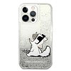 Karl Lagerfeld Liquid Glitter Choupette Fun - iPhone 13 Pro Max tok ezüst (KLHCP13XGCFS)
