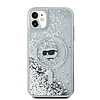 Karl Lagerfeld Liquid Glitter Choupette Head MagSafe tok iPhone 11 / Xr készülékhez - átlátszó