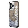 Karl Lagerfeld Liquid Glitter Elong tok iPhone 14 Pro Max-hoz - fekete