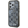 Karl Lagerfeld Liquide Glitter Monogram iPhone 15 Pro tok - fekete