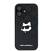 Karl Lagerfeld Monogram Choupette fejcsap - iPhone 16 tok fekete (KLHCP16SPGKLCHPK)