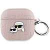 Karl Lagerfeld Monogram Karl & Choupette fejtok AirPods 4-hez - rózsaszín