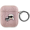 Karl Lagerfeld Monogram Karl & Choupette Head tok AirPods 1/2-hez - rózsaszín