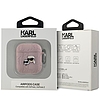 Karl Lagerfeld Monogram Karl & Choupette Head tok AirPods 1/2-hez - rózsaszín