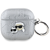 Karl Lagerfeld Monogram Karl & Choupette Head tok AirPods 4-hez - ezüst
