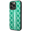 Karl Lagerfeld Monogram Stripe iPhone 14 Pro tok - zöld