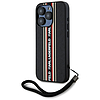 Karl Lagerfeld Saffiano Athleisure Stripes zsinóros iPhone 15 Pro tok - piros