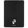 Karl Lagerfeld Saffiano mágneses Karl & Choupette iPad Pro 13" 2024 könyvtok - fekete