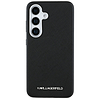Karl Lagerfeld Saffiano teljes felületű, hosszúkás, fém logós MagSafe tok Samsung Galaxy S25-höz, fekete