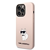 Karl Lagerfeld Silicone Choupette tok iPhone 14 Pro Max készülékhez - rózsaszín