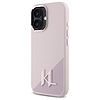 Karl Lagerfeld Silicone Shadow Metal Initial MagSafe iPhone 16 tok - rózsaszín