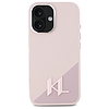 Karl Lagerfeld Silicone Shadow Metal Initial MagSafe iPhone 16 tok - rózsaszín