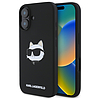 Karl Lagerfeld szilikon Choupette fejpántos MagSafe iPhone 16 tok - fekete
