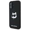 Karl Lagerfeld szilikon Choupette fejpántos MagSafe iPhone 16 tok - fekete