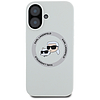 Karl Lagerfeld szilikon dupla fejű és kör alakú MagSafe tok iPhone 16-hoz bézs