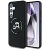 Karl Lagerfeld Szilikon Dupla Fejű Kör MagSafe Samsung Galaxy S25 Plus tok fekete