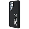 Karl Lagerfeld szilikon fém tok, aláírás logóval, Samsung Galaxy S25 Ultra, fekete