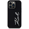 Karl Lagerfeld szilikon fém tok iPhone 14 Pro-hoz, fekete