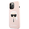 Karl Lagerfeld szilikon Ikonik Karl´s Head - iPhone 13 Pro Max tok rózsaszín (KLHCP13XSLKHLP)
