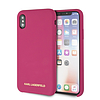 Karl Lagerfeld szilikon iPhone X/Xs keménytok - fukszia