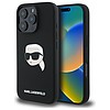 Karl Lagerfeld szilikon Karl fejpántos MagSafe iPhone 16 Pro tok - fekete