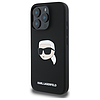 Karl Lagerfeld szilikon Karl fejpántos MagSafe iPhone 16 Pro tok - fekete