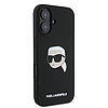 Karl Lagerfeld szilikon Karl fejpántos MagSafe iPhone 16 tok - fekete