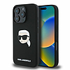 Karl Lagerfeld szilikon Karl fejpántos MagSafe tok iPhone 16 Pro Maxhoz, fekete