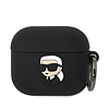 Karl Lagerfeld szilikon Karl Head 3D tok AirPods 3-hoz - fekete
