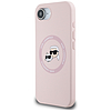 Karl Lagerfeld szilikon Karl&Choupette Heads MagSafe iPhone 16e tok - rózsaszín