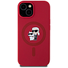 Karl Lagerfeld szilikon Karl&Choupette Heads Ring MagSafe iPhone 15 tok - piros