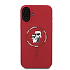 Karl Lagerfeld szilikon Karl&Choupette Heads Ring MagSafe iPhone 16 tok - piros