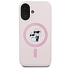 Karl Lagerfeld szilikon Karl&Choupette Heads Ring MagSafe iPhone 16 tok - rózsaszín