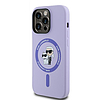 Karl Lagerfeld szilikon Karl&Choupette Heads Ring MagSafe tok iPhone 14 Pro Maxhoz, lila