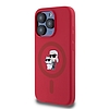 Karl Lagerfeld szilikon Karl&Choupette Heads Ring MagSafe tok iPhone 15 Pro készülékhez - piros