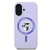 Karl Lagerfeld szilikon Karl&Choupette Heads Ring MagSafe tok iPhone 16 Plushoz, lila