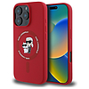 Karl Lagerfeld szilikon Karl&Choupette Heads Ring MagSafe tok iPhone 16 Próhoz, piros